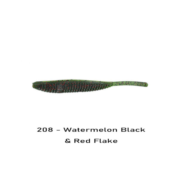 shad shape floater_208 watermelon black & red flake