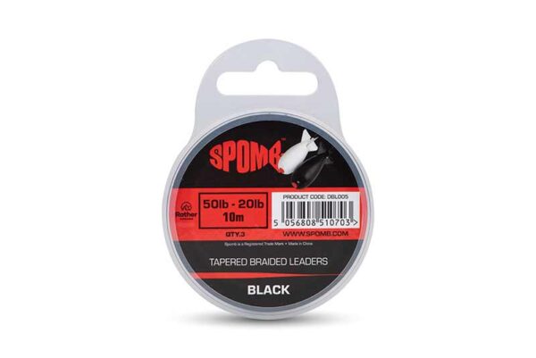 dbl005_spomb_tapered_braided_leaders_black_3pcs_50lb_20lb_main