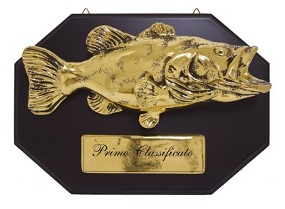 Trofeo da appendere BLACK BASS ORO, Primo Classificato