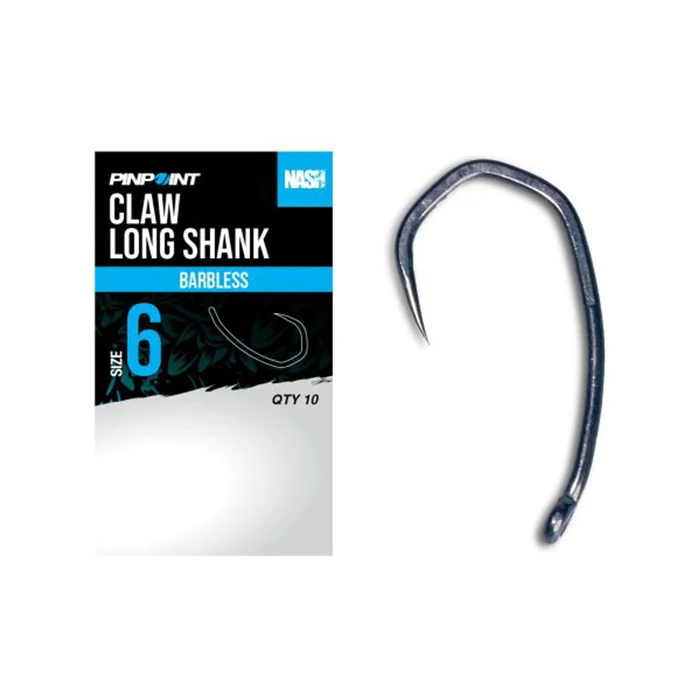 Claw Long Shank Barbless - Nash